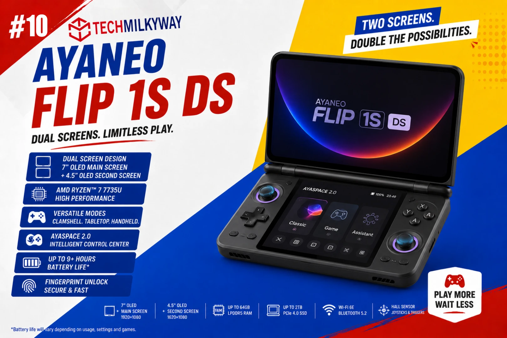 Best handheld gaming consoles in 2026 ranked by TechMilkyWay including Steam Deck OLED Nintendo Switch 2 and ROG Xbox Ally X