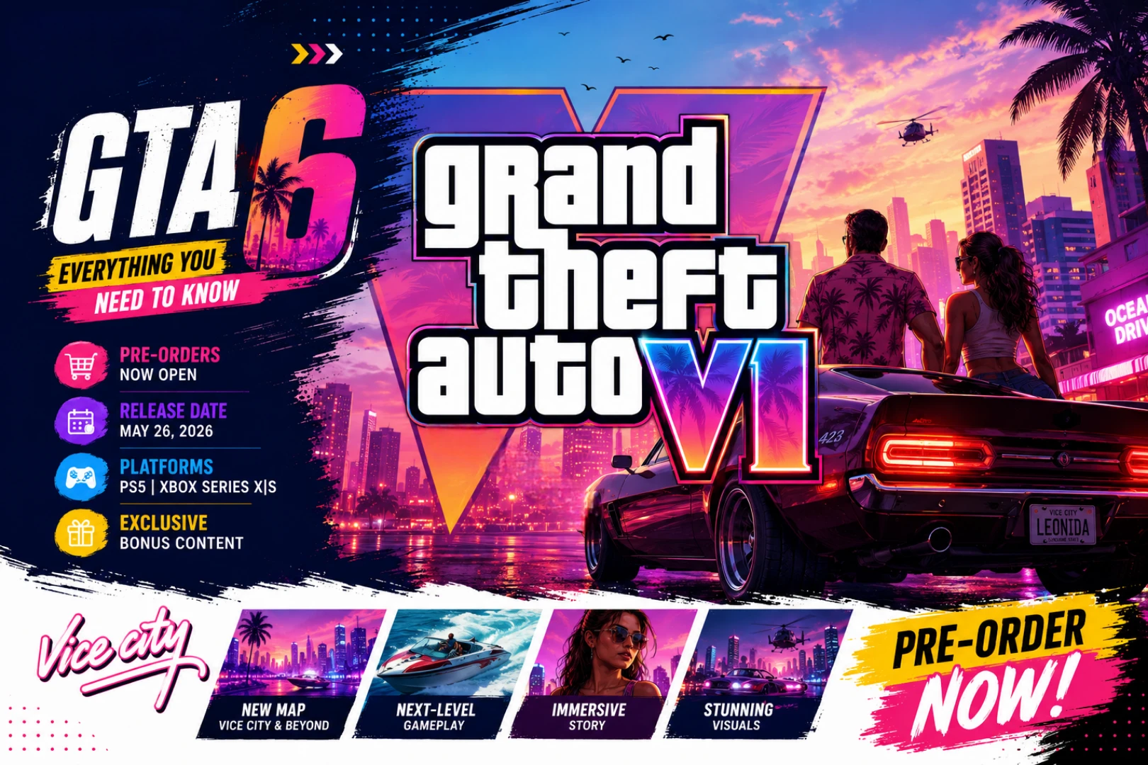 GTA 6 pre-order guide — release date, price and platforms cover by Techmilkyway