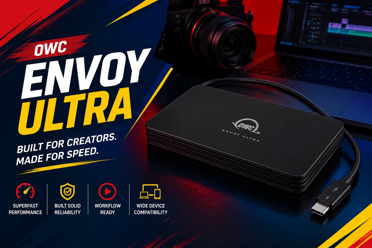 Best portable SSD for content creator in 2026 including Corsair EX400U, OWC Envoy Ultra, and Samsung T9