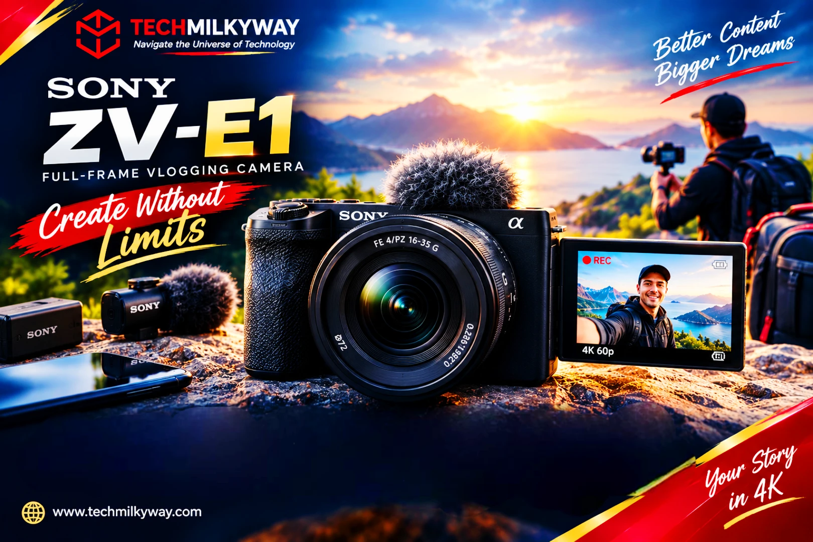 Camera suggestions for content creators in 2026 — lineup of vlogging cameras, Techmilkyway