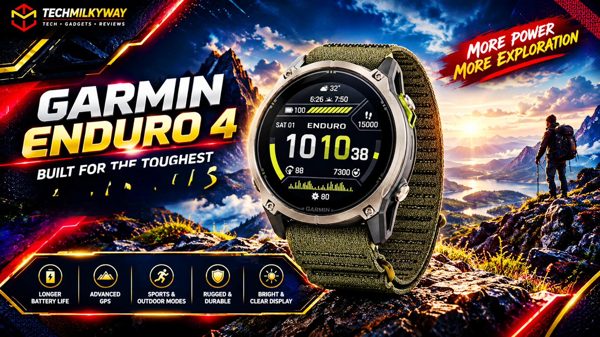 Garmin vs Amazfit smartwatch comparison on a runner's wrist, Techmilkyway